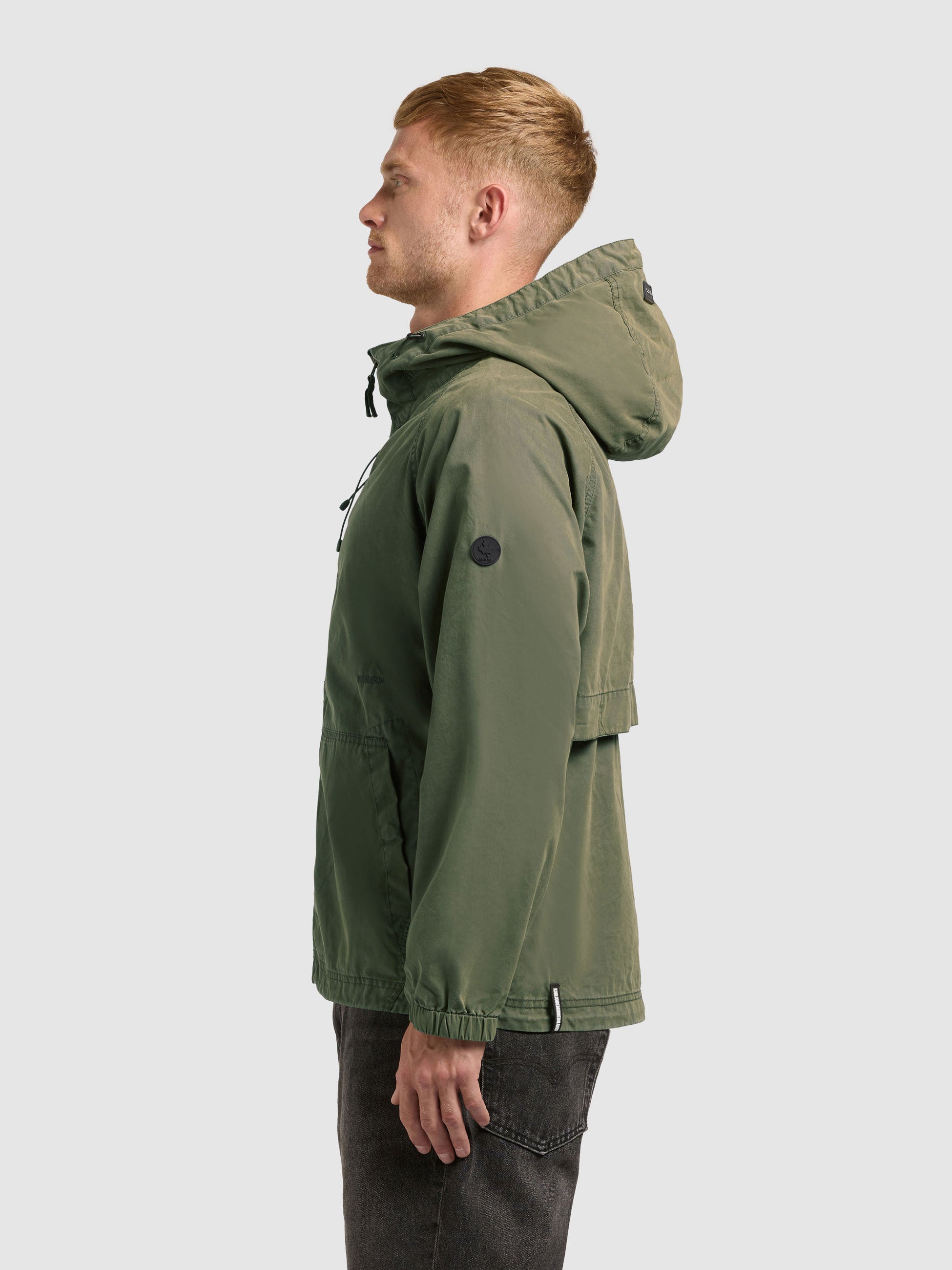 khujo-weru-damen-blousonjacke-mit-kapuze-black-olive image 5