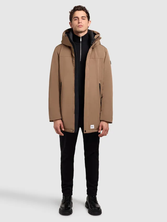 khujo-jacke-kann-rust-brown-parka-damen-warm-wattiert-mit-kapuze image 1