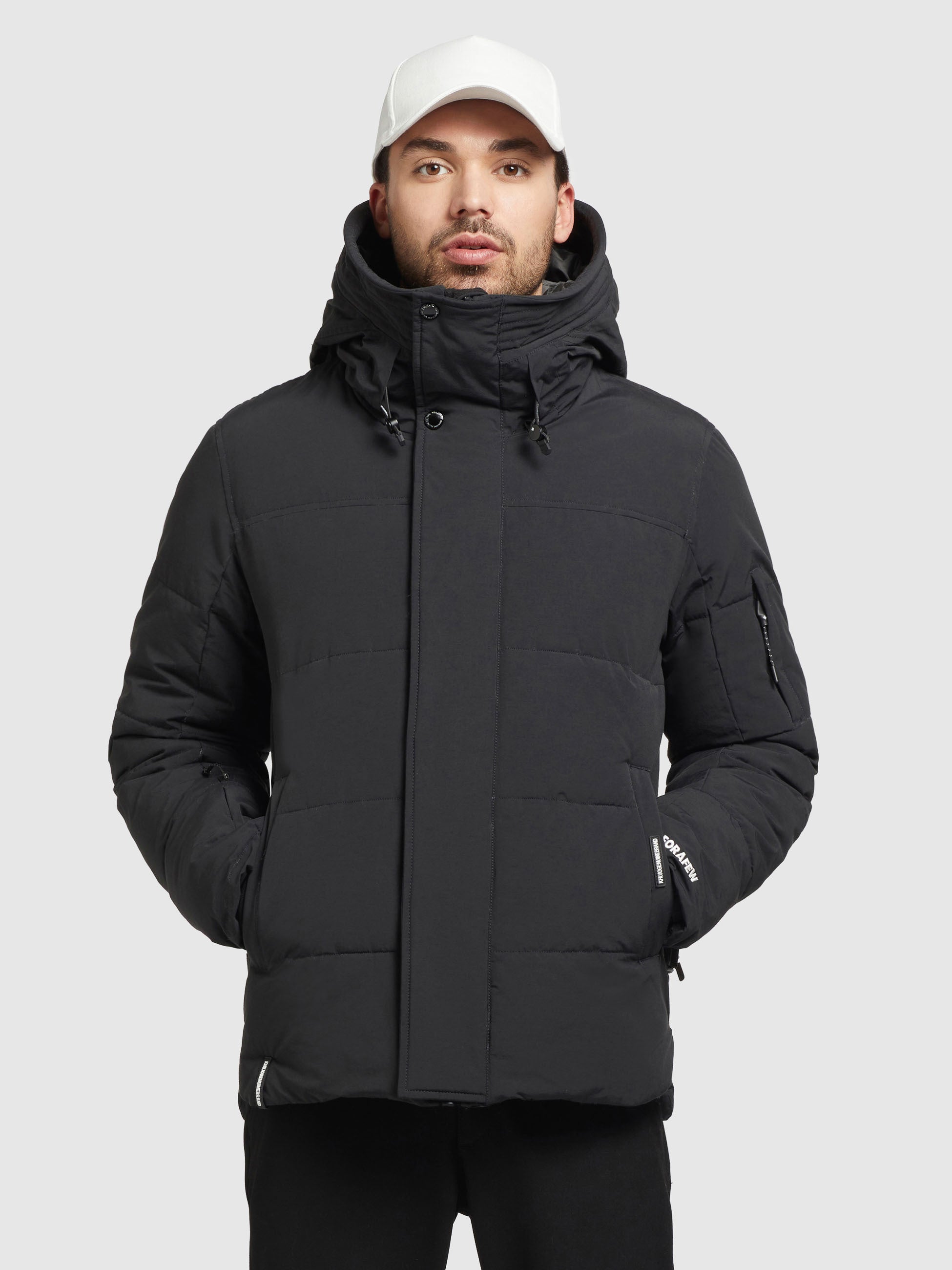 khujo-jacke-barat2-schwarz-steppjacke-kurz-mit-kapuze image 2