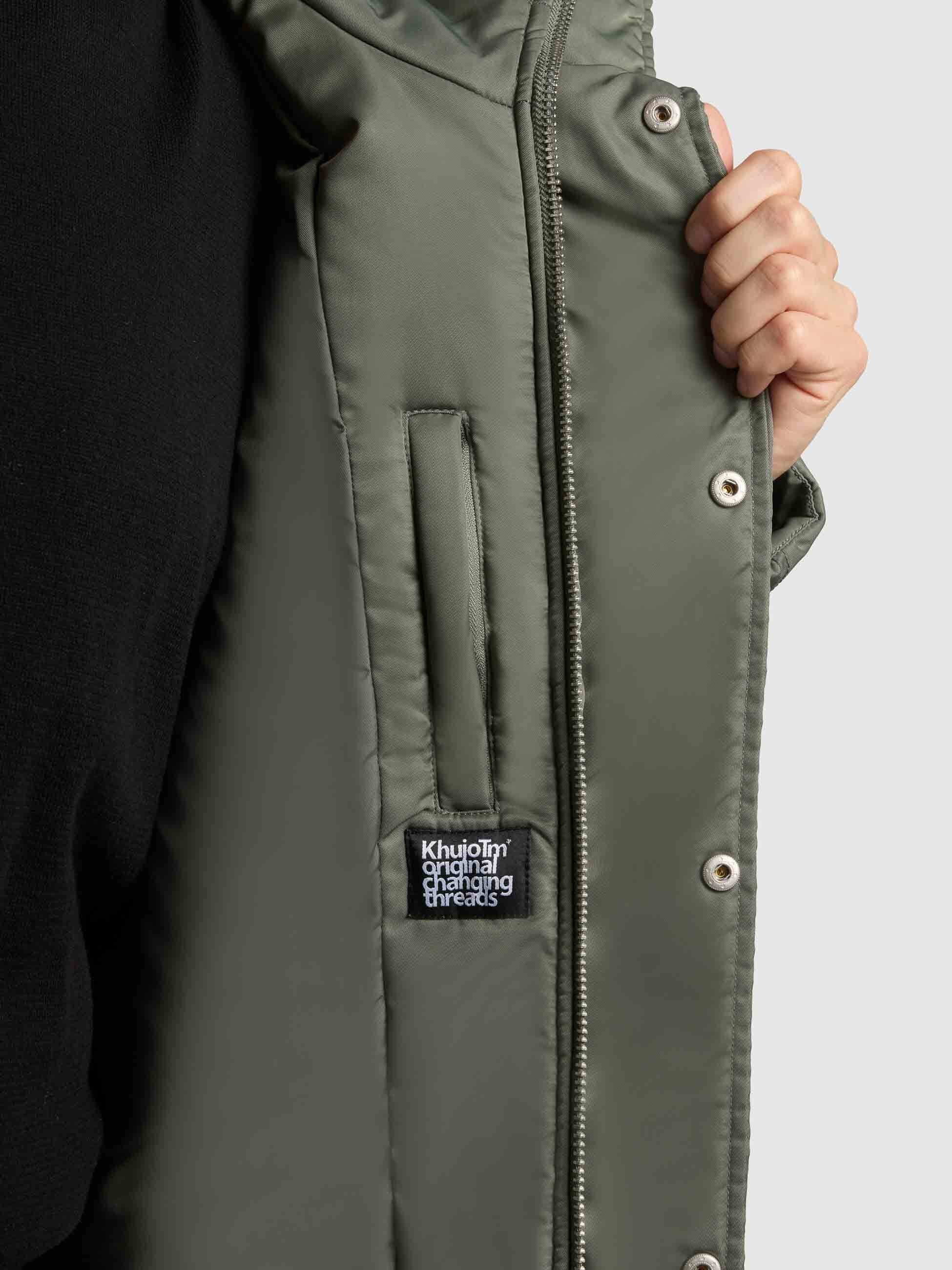 khujo-mantel-pakpao-damen-parka-sage-green-loose-fit image 8