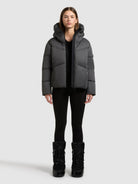 khujo-jacke-milly-dark-melange-gray-damen-steppjacke image 2