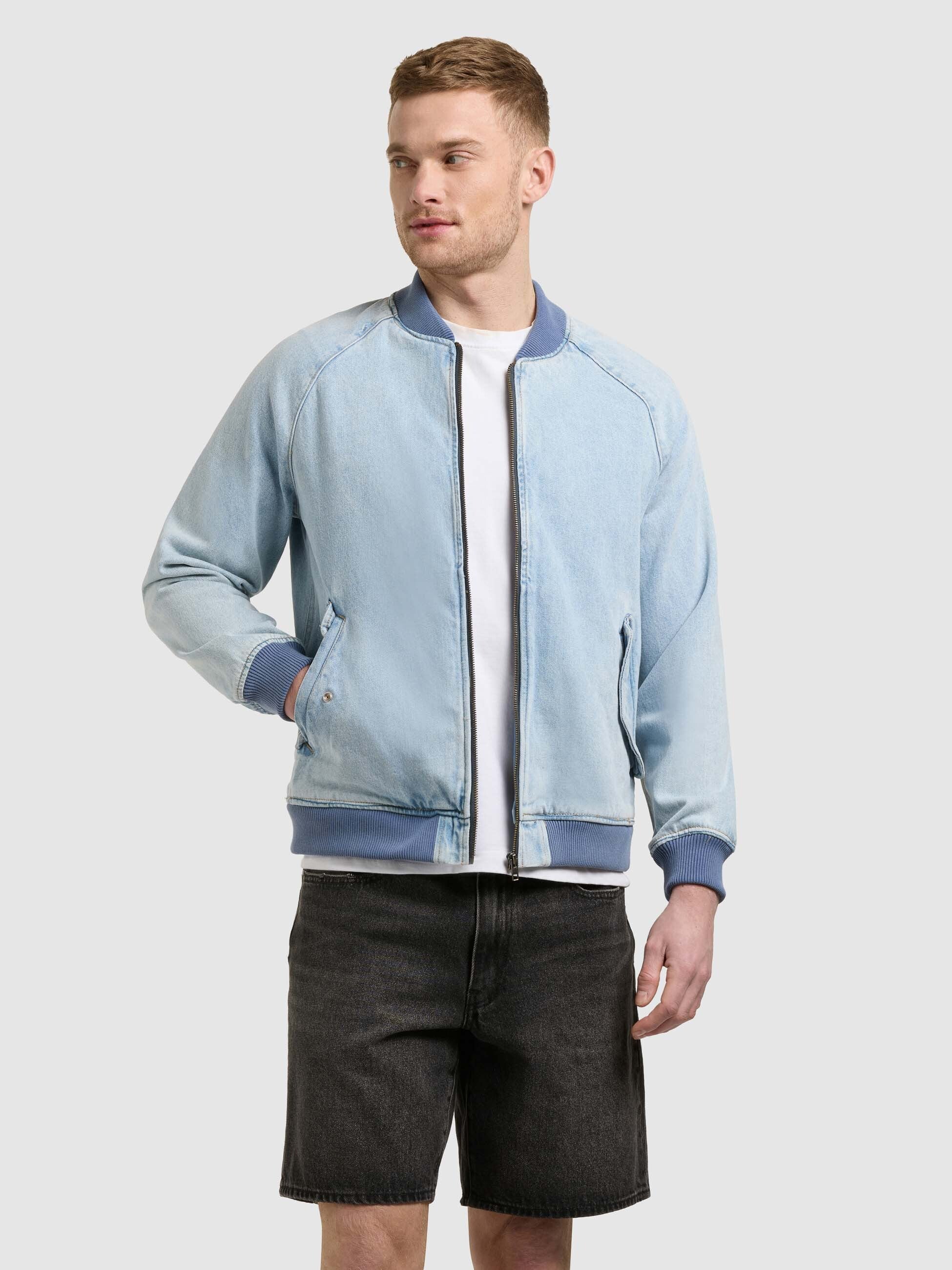 khujo-jeansjacke-cahill-light-blue-blouson-aus-baumwoll-denim image 1