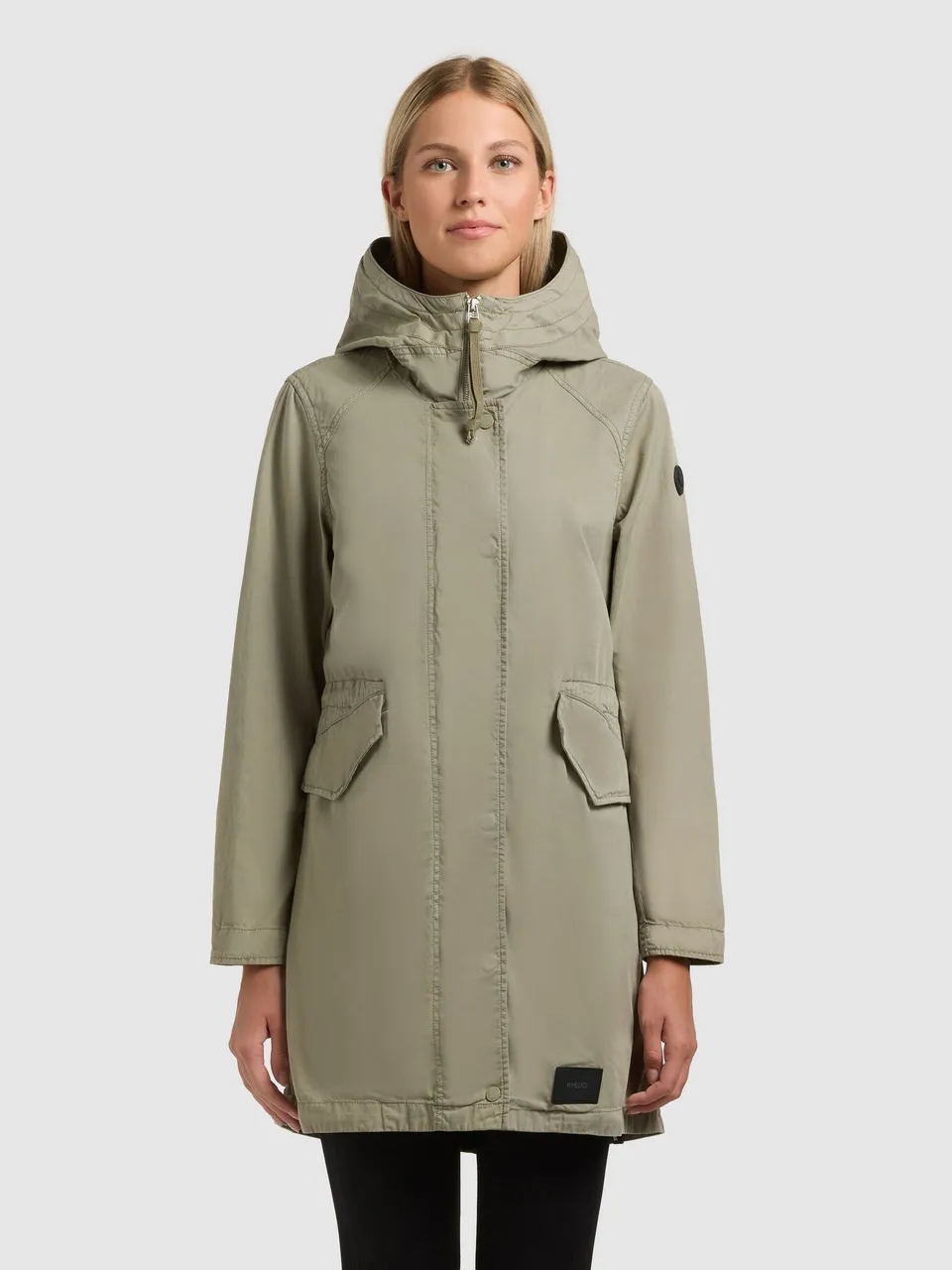 khujo-mantel-nika-reet-green-parka-damen-regular-fit-baumwoll-twill image 1