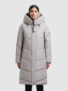 khujo-coat-jange2-matt-blizzard-grey-knielanger-damen-steppmantel image 4