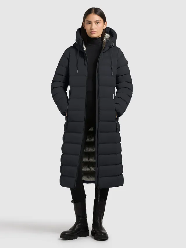 khujo-coat-simmie2-port-blue-damen-steppmantel-knielang-slim-fit image 1