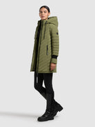 khujo-coat-nita4-fern-green-kurzmantel-tailliert-leicht image 2