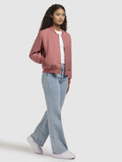 khujo-crystal-damen-bomberjacke-rust-red-college image 2