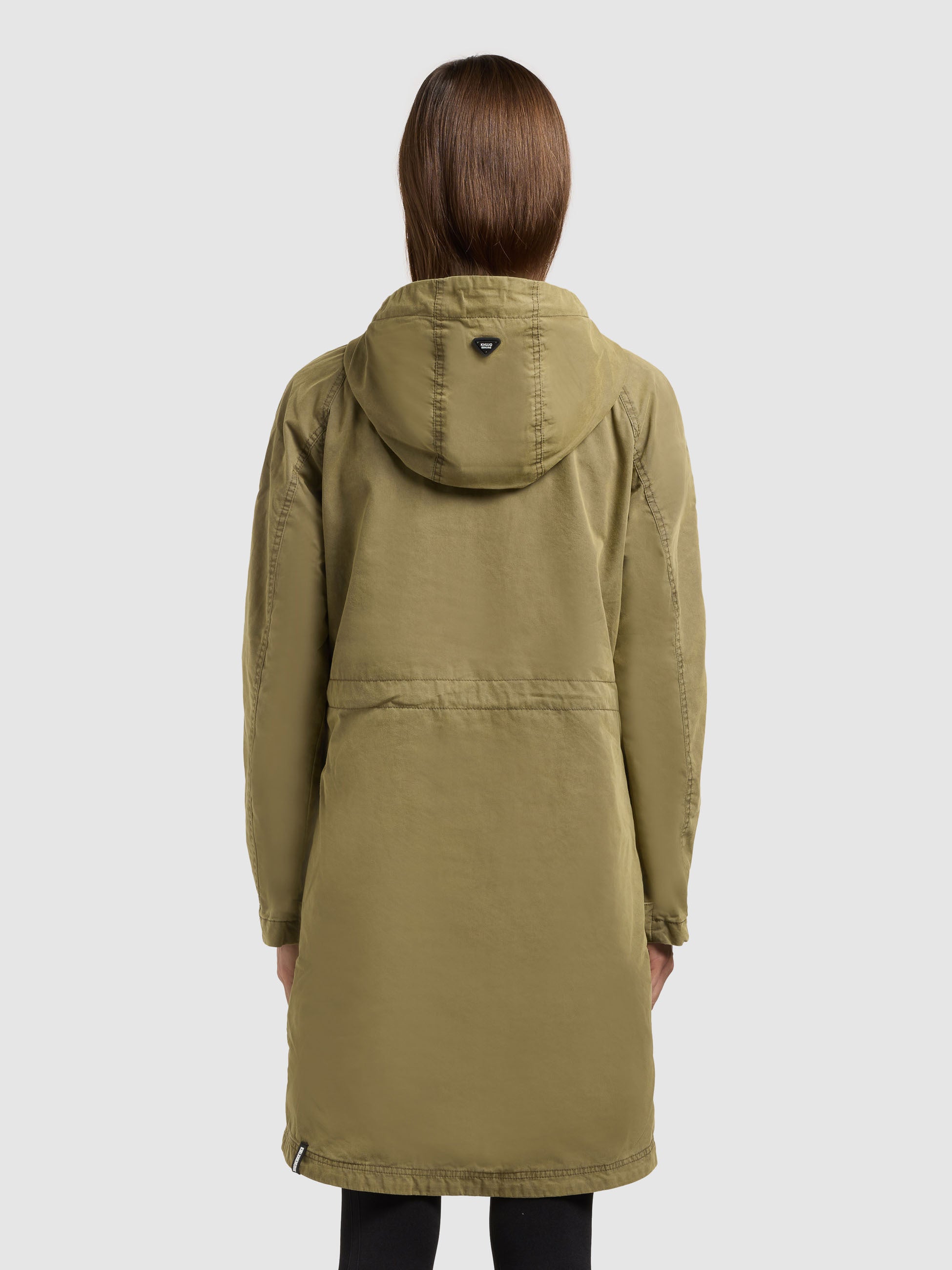 khujo-mantel-leal-turtle-green-damen-parka-vintage-look image 3