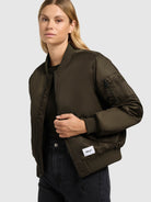 khujo-jacke-kasia-forest-green-bomberjacke-damen-winter-gr-n image 7