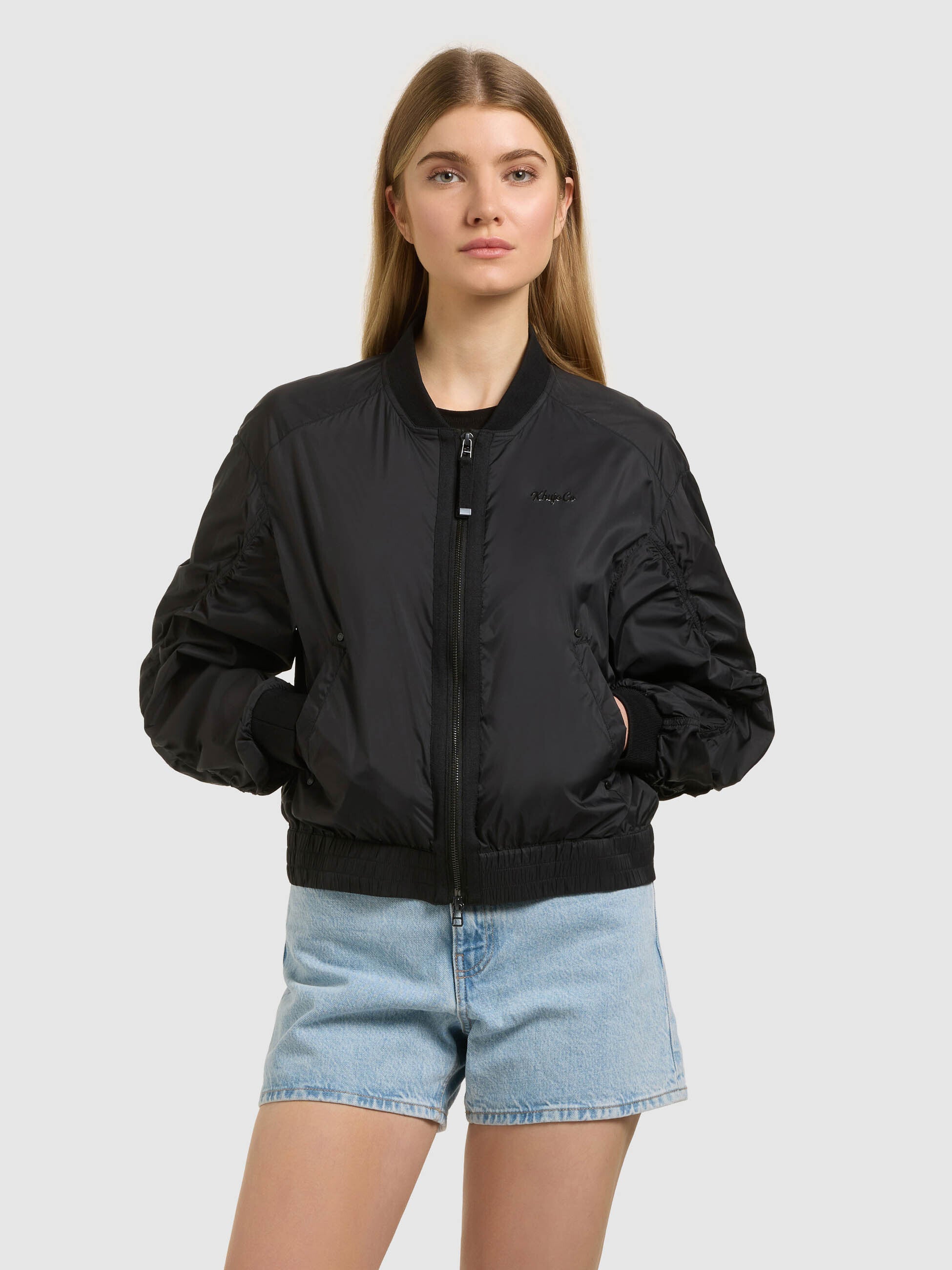 khujo-jacke-tuvay-bomberjacke-black-fliegerseide image 4