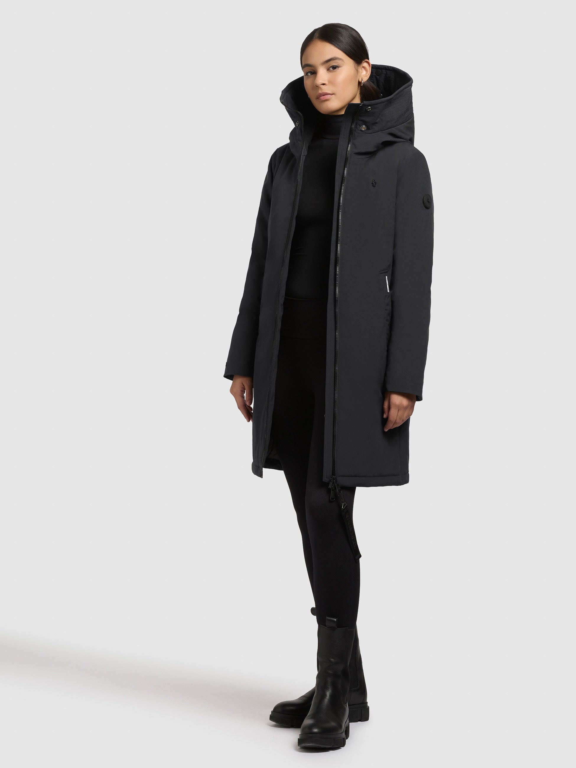 khujo-mantel-yaak4-obrage-grey-kurzmantel-wattiert-damen-slim-fit image 2