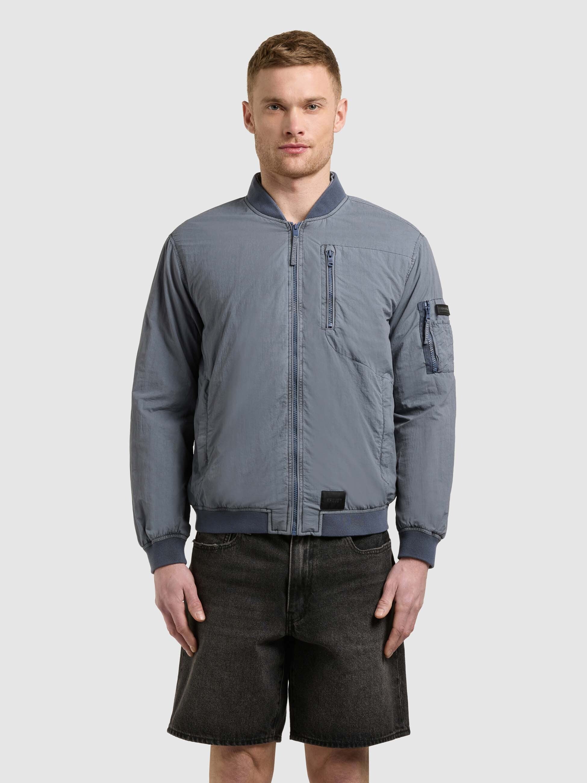 khujo-ibe-blousonjacke-misty-blue-garment-dye image 4