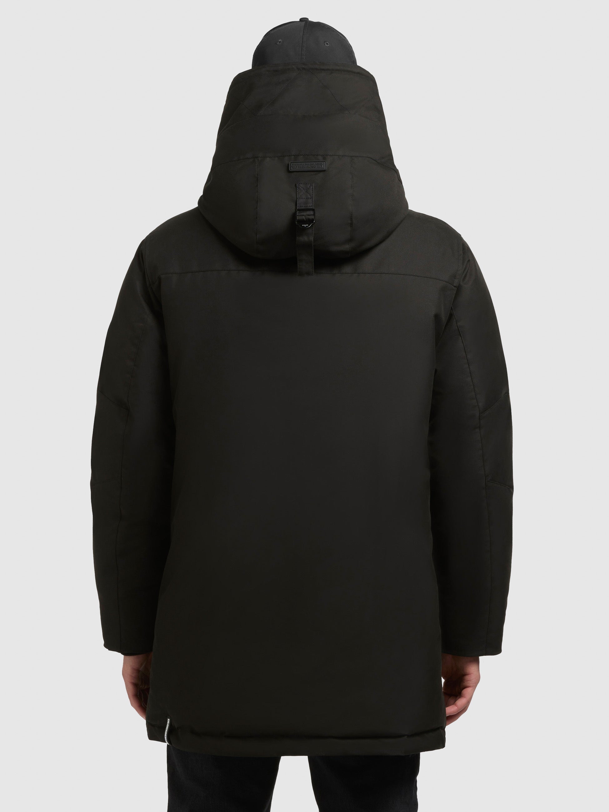 khujo-nate-mantel-black-loose-fit-kurzmantel-mit-kapuze image 3