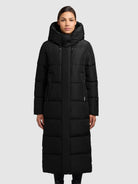 khujo-coat-soulani4-black-damen-steppmantel-wadenlang image 4