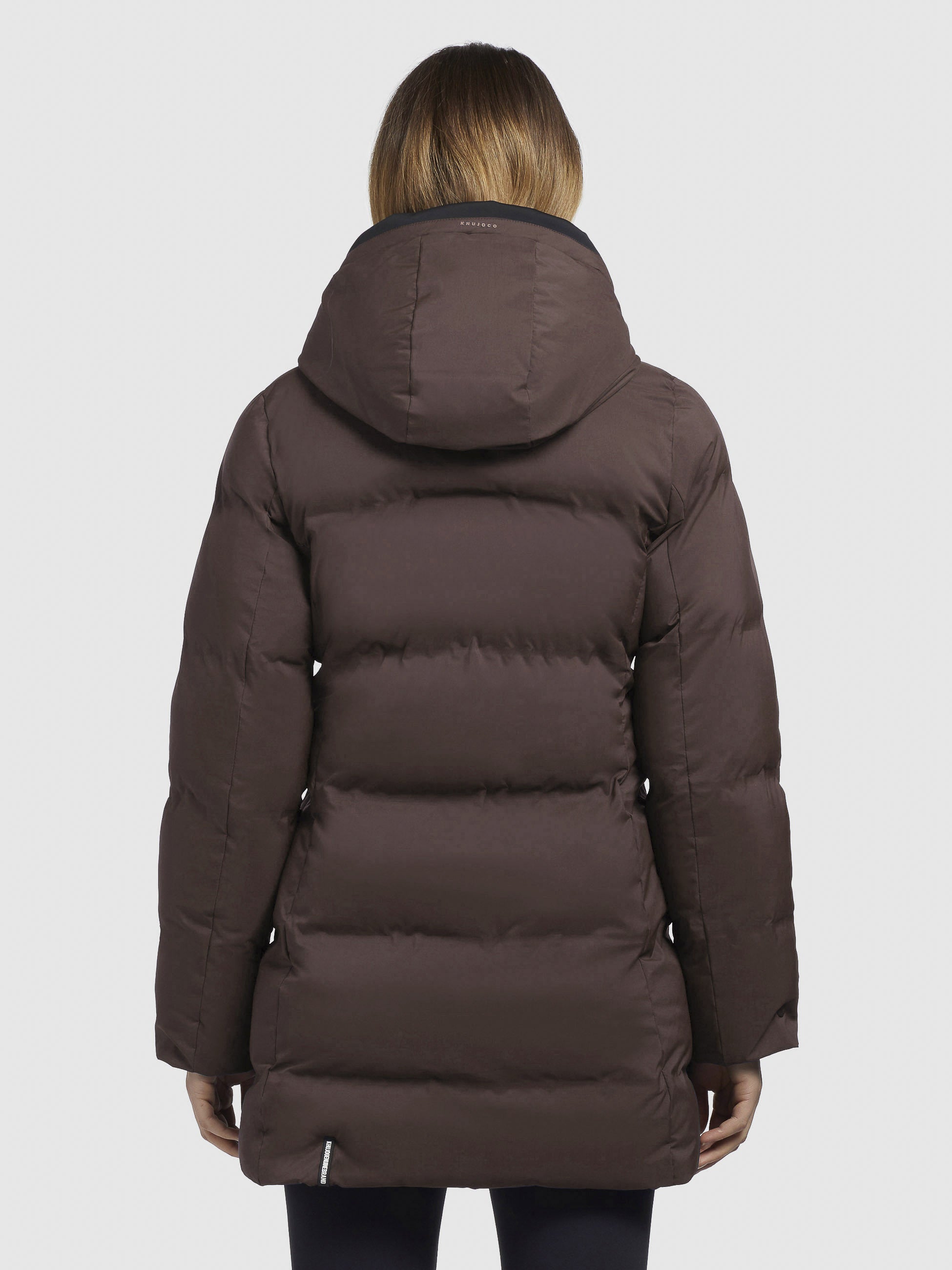 khujo-jacke-tanare2-dunkelbraun-wattierte-steppjacke-damen-regular-fit image 3