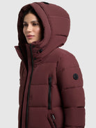 khujo-inda-damen-steppmantel-moscato-red-knielang image 7