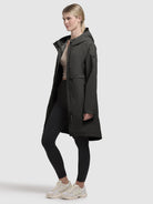 khujo-harpe-damen-kurzmantel-dunkelbraun-slim-fit-mit-kapuze image 6