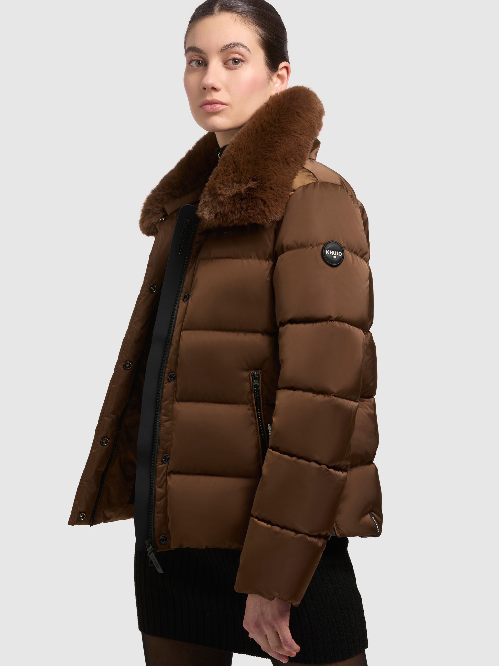 khujo-jacke-clia-copper-brown-steppjacke-damen-mit-fellkragen image 7