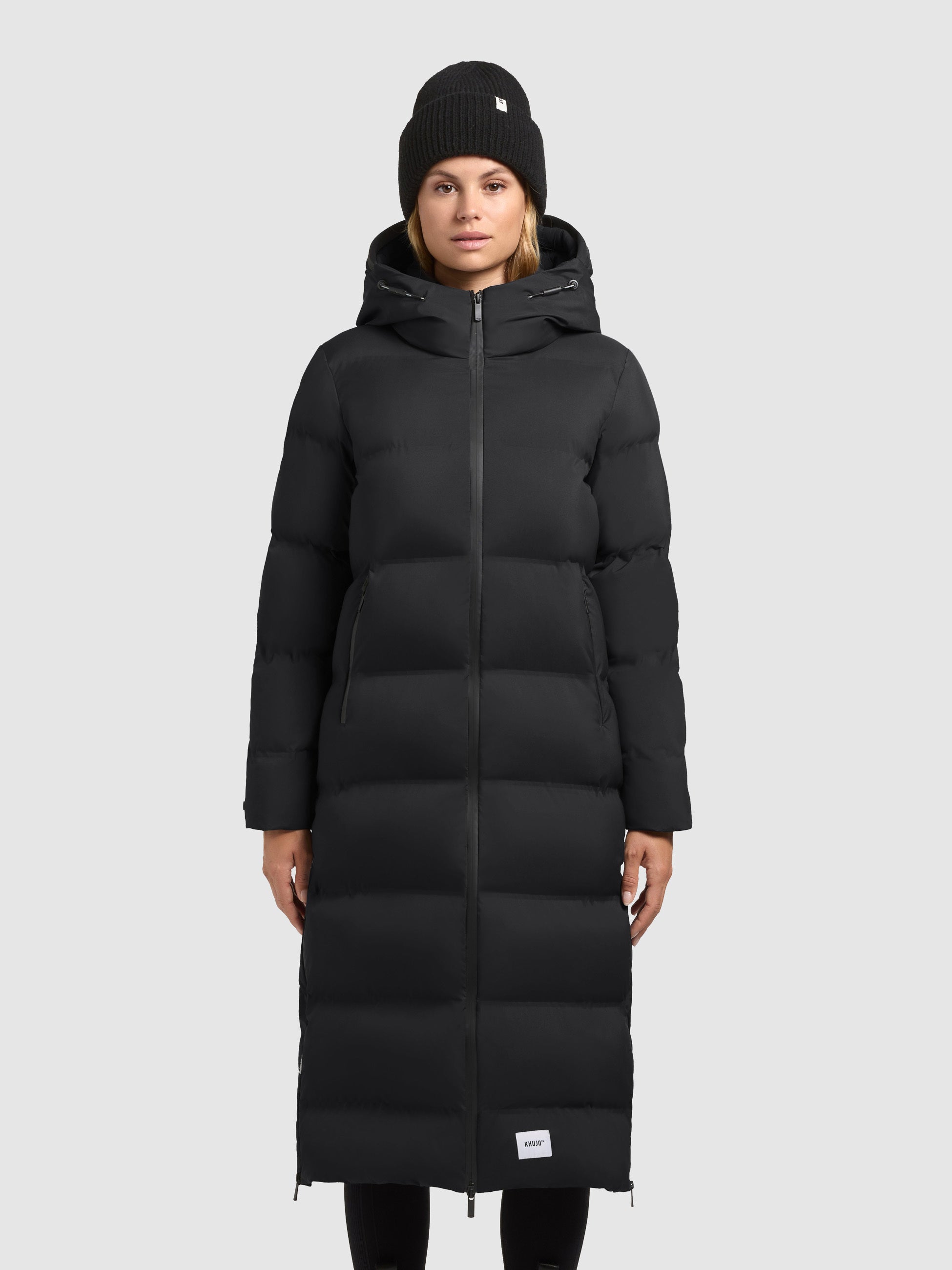 khujo-larea3-damen-mantel-langer-wintermantel-black image 4