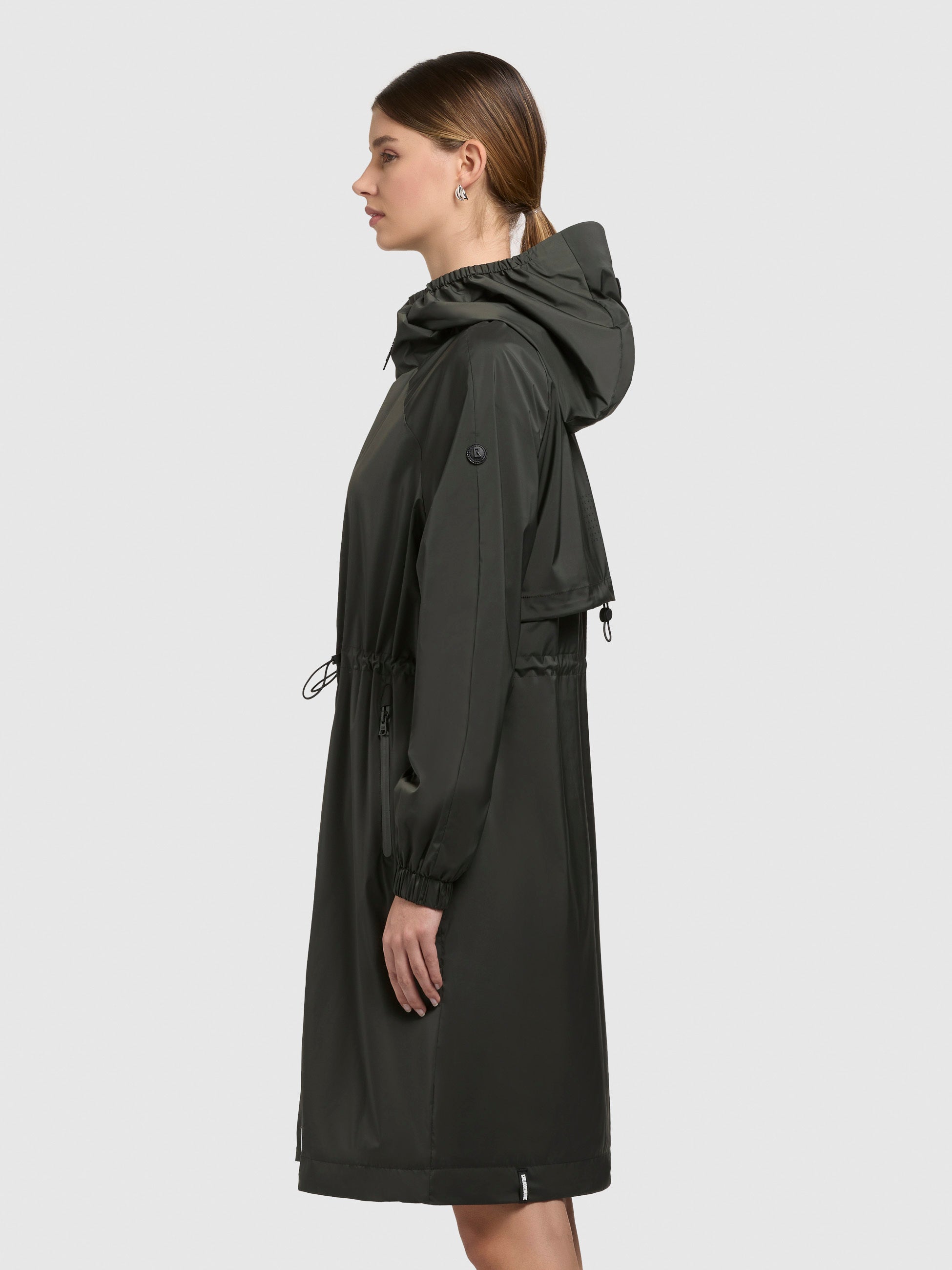 khujo-tuuli-mantel-dunkelgr-n-damen-knielang-windbreaker image 5