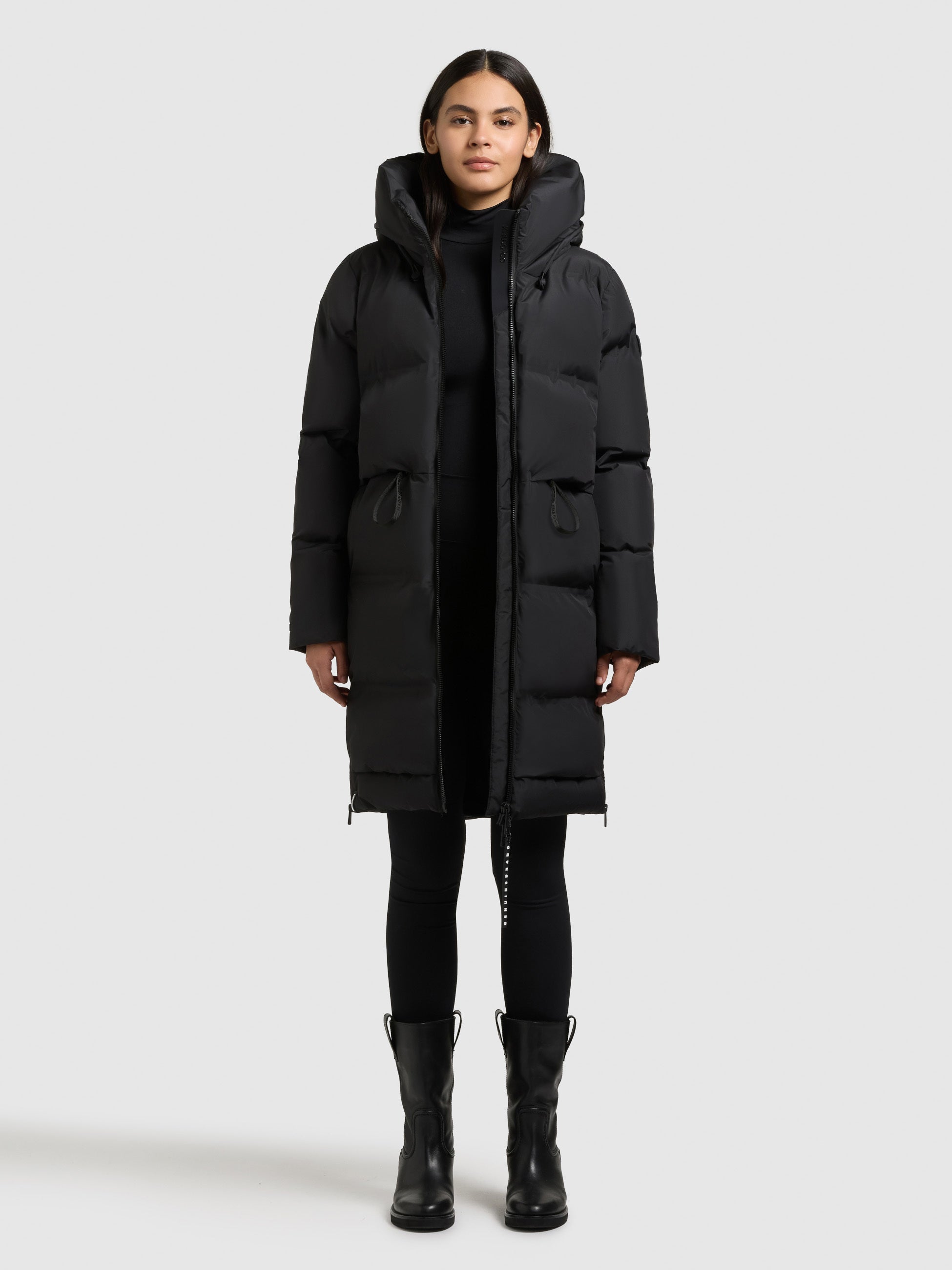 khujo-coat-aroma2-black-damen-steppmantel-wasserabweisend-loose-fit image 1