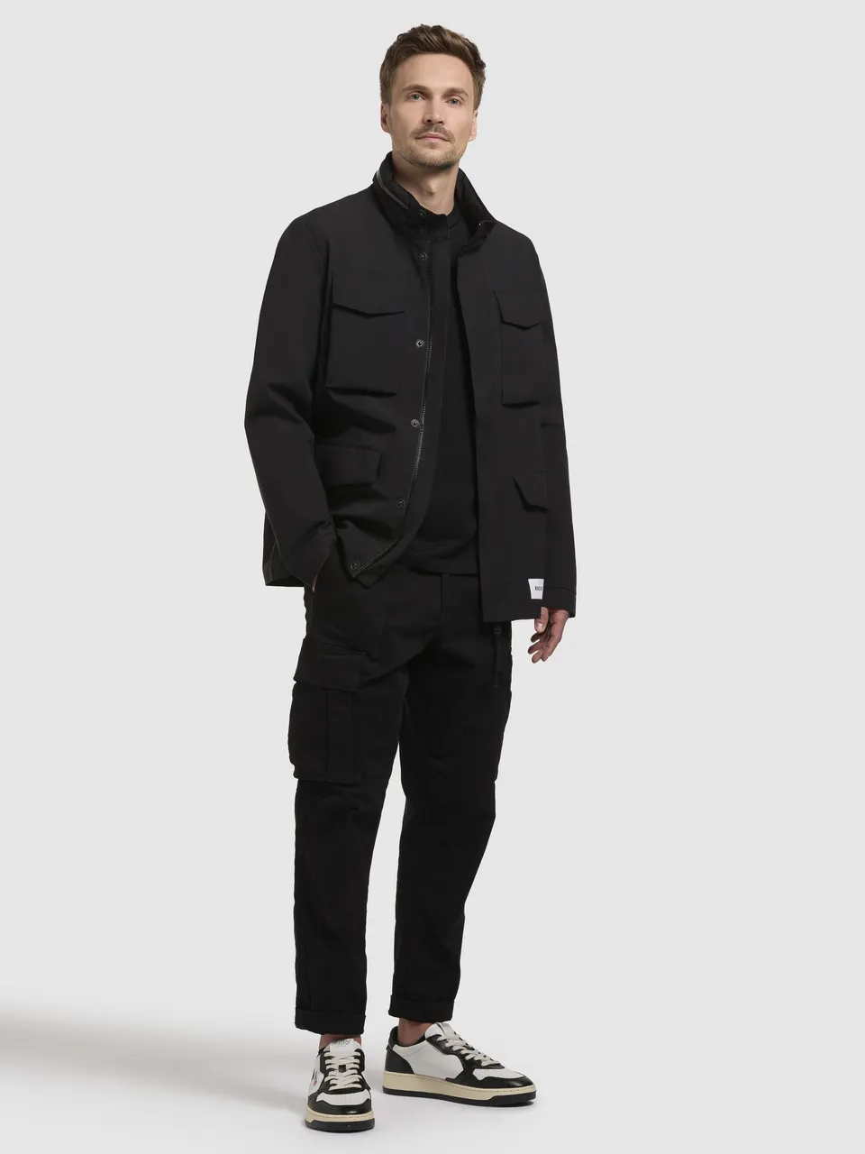 khujo-jacke-arlo-cargojacke-fieldjacket-schwarz image 1