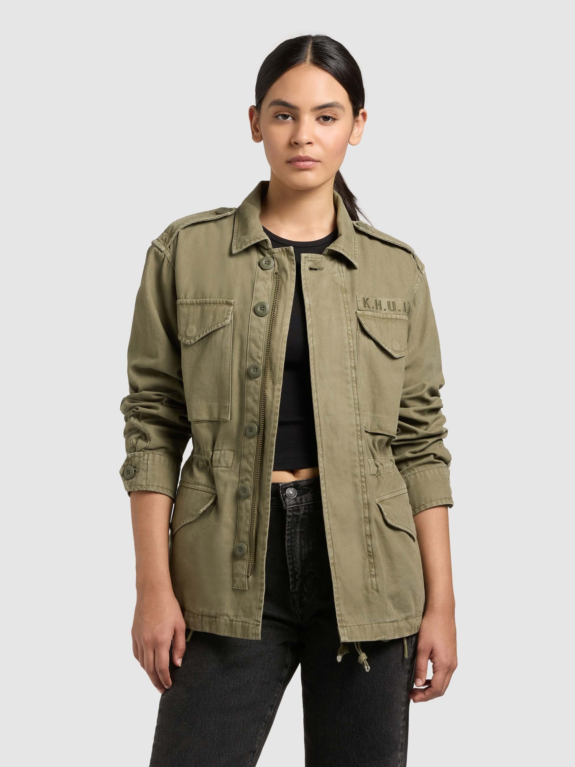 khujo-jacke-buni-olive-damen-fieldjacket-aus-baumwoll-twill image 1