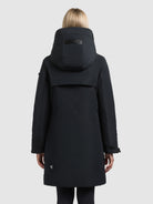 khujo-coat-sina-port-blue-kurzer-damen-wintermantel-mit-kapuze image 3