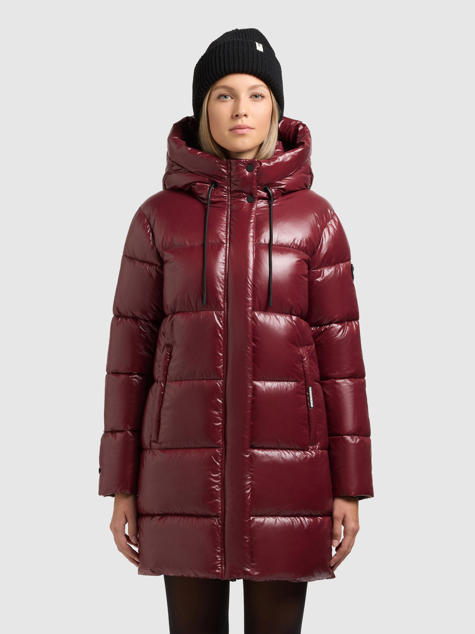 khujo-jacke-janou-mahagoni-red-gl-nzende-steppjacke-mit-kapuze image 4