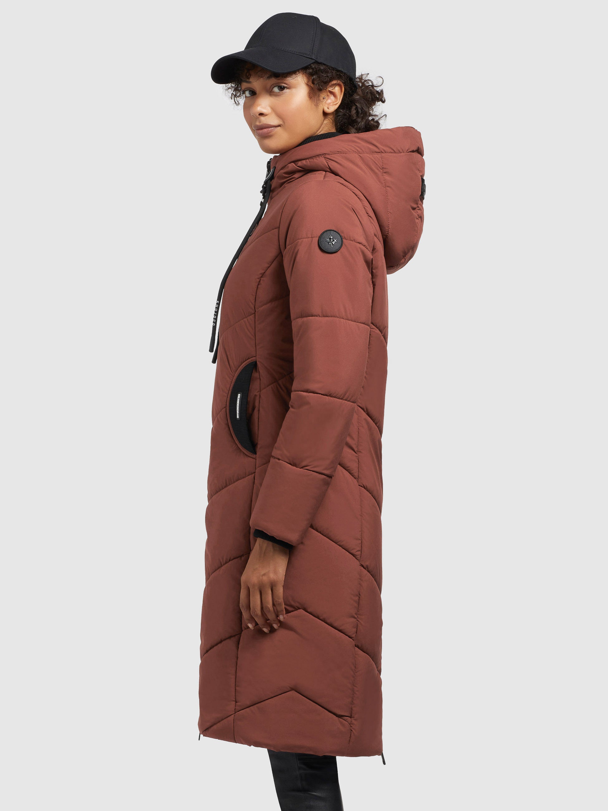 khujo-mantel-aribay4-light-rostrot-damen-lange-steppjacke image 5