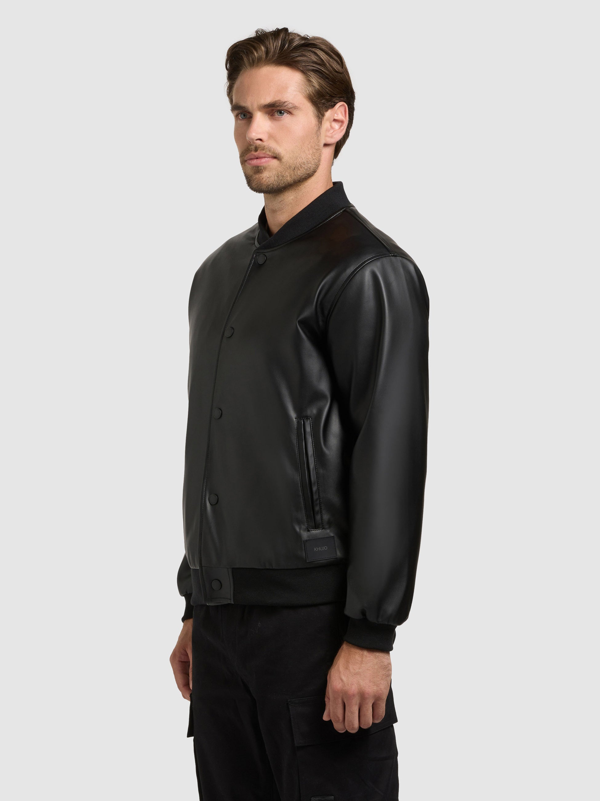 khujo-jacke-cale-black-herren-blousonjacke-aus-kunstleder image 4