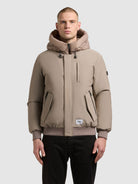 khujo-jacke-clemat-greige-bomberjacke-damen-mit-abnehmbarer-wattierung image 4
