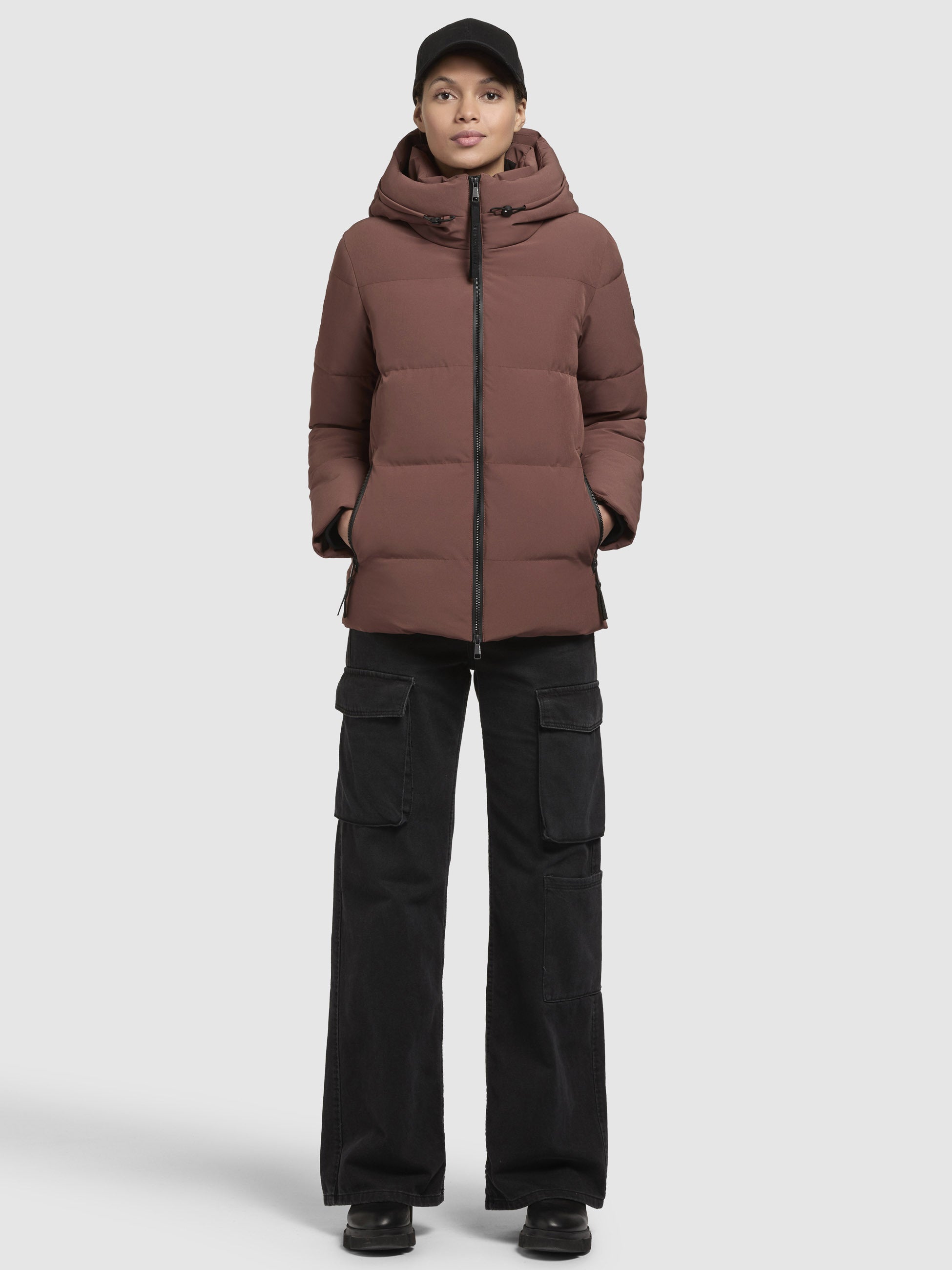 khujo-jacke-fanc2-rotbraun-wasserabweisende-steppjacke-damen-mit-kapuze image 6