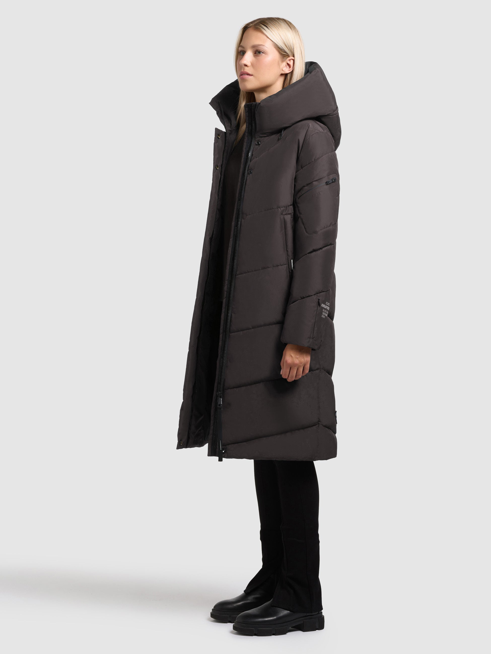 khujo-mantel-jange2-matt-graphite-grey-damen-steppmantel-loose-fit image 2