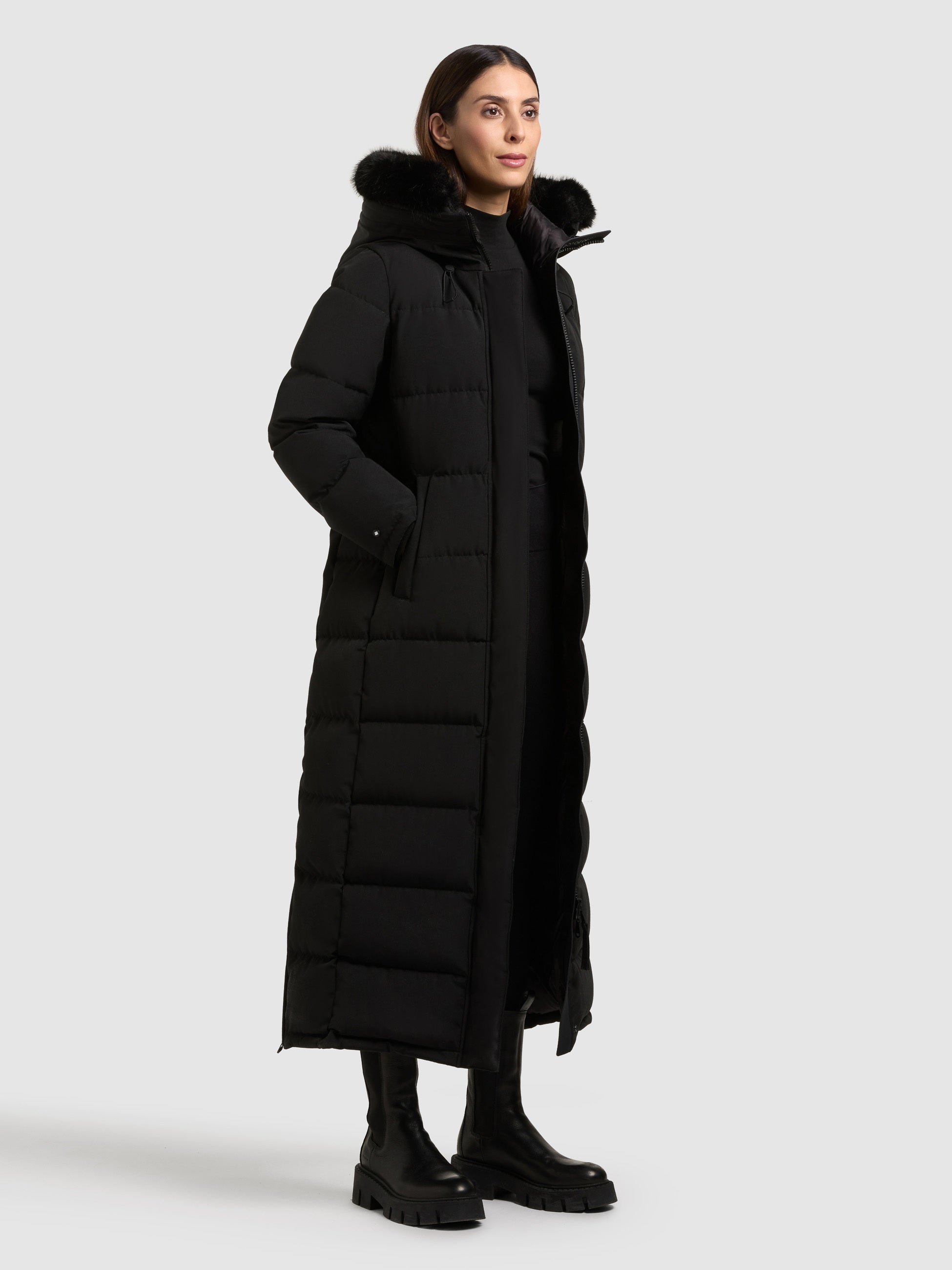 khujo-mantel-edem2-black-wadenlanger-damen-steppmantel-mit-kunstfell-2 image 6