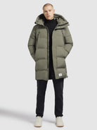 khujo-coat-morse-light-olive-wattierter-mantel-mit-kapuze image 6