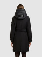 khujo-gora-damen-kurzmantel-trenchcoat-schwarz-mit-stepp-einsatz image 3