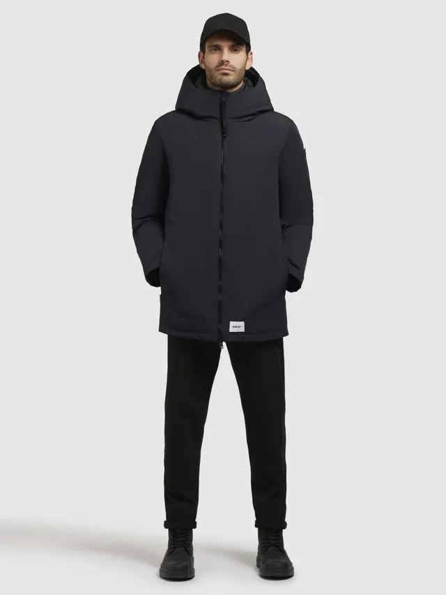 khujo-jacke-adan-dunkelgrau-warm-wattierter-parka-mit-kapuze-und-zwei-wege-rei-v image 1