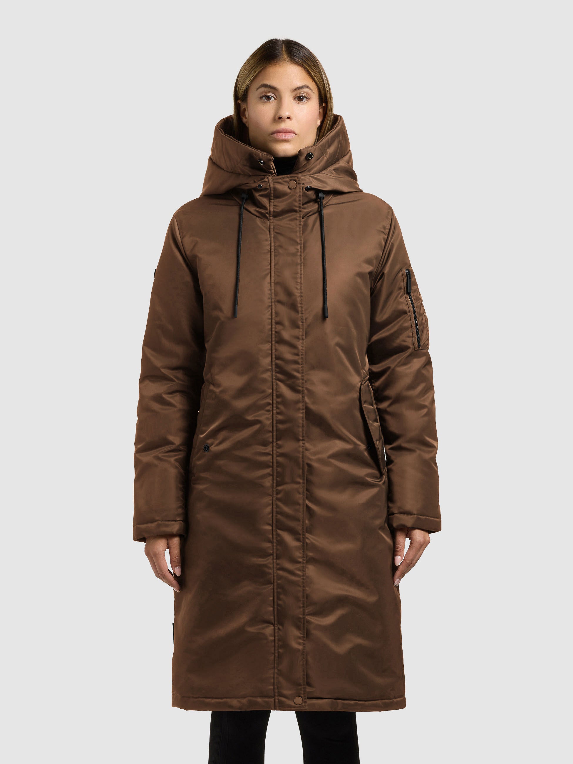 khujo-mantel-jilla-copper-brown-wintermantel-damen-mit-kunstfell image 4
