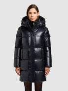 khujo-coat-haya2-shiny-midnight-blue-wasserabweisender-steppmantel-damen image 4