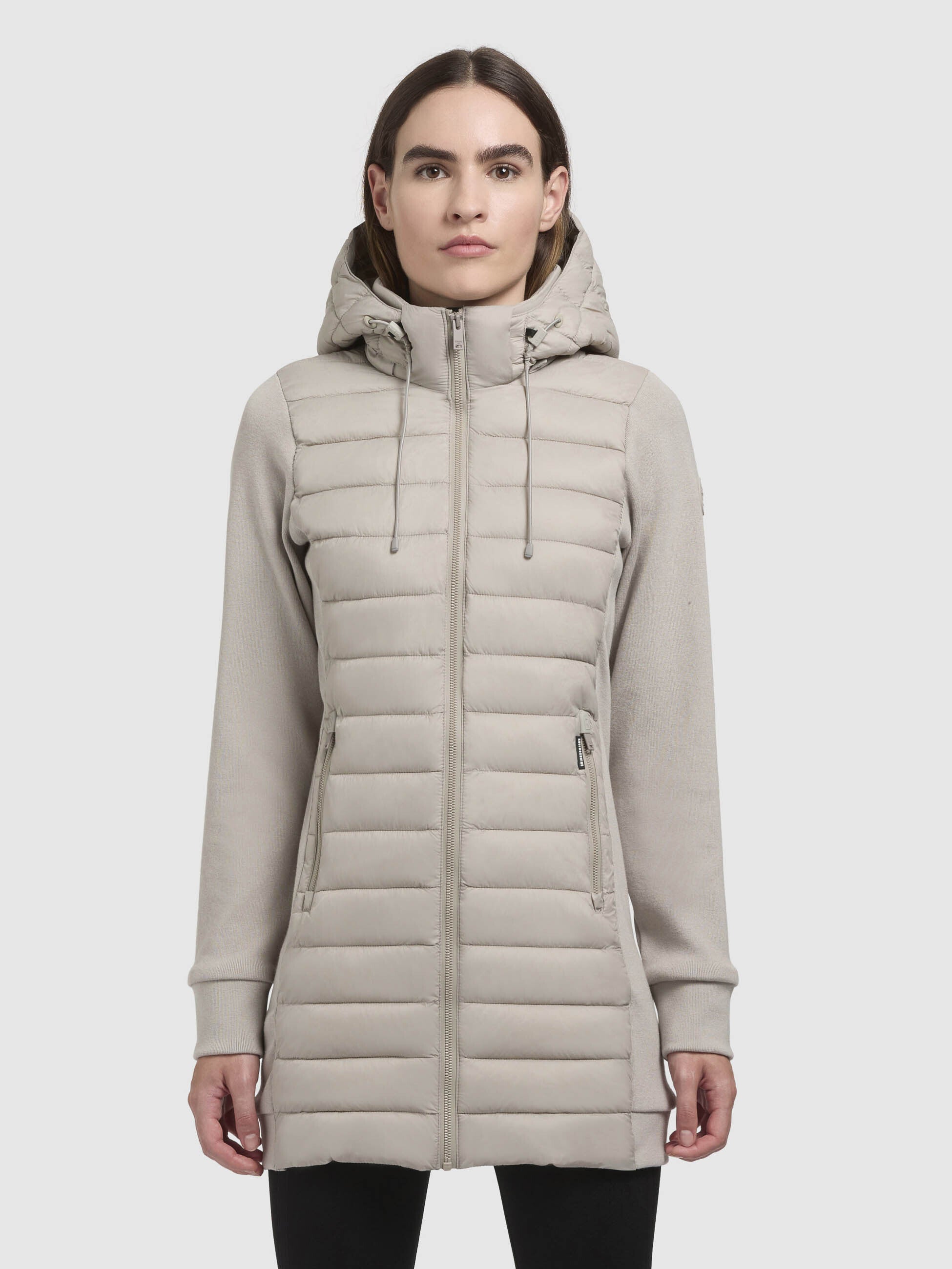 khujo-jacke-etele-beige-damen-steppjacke-leicht-wattiert-materialmix image 4