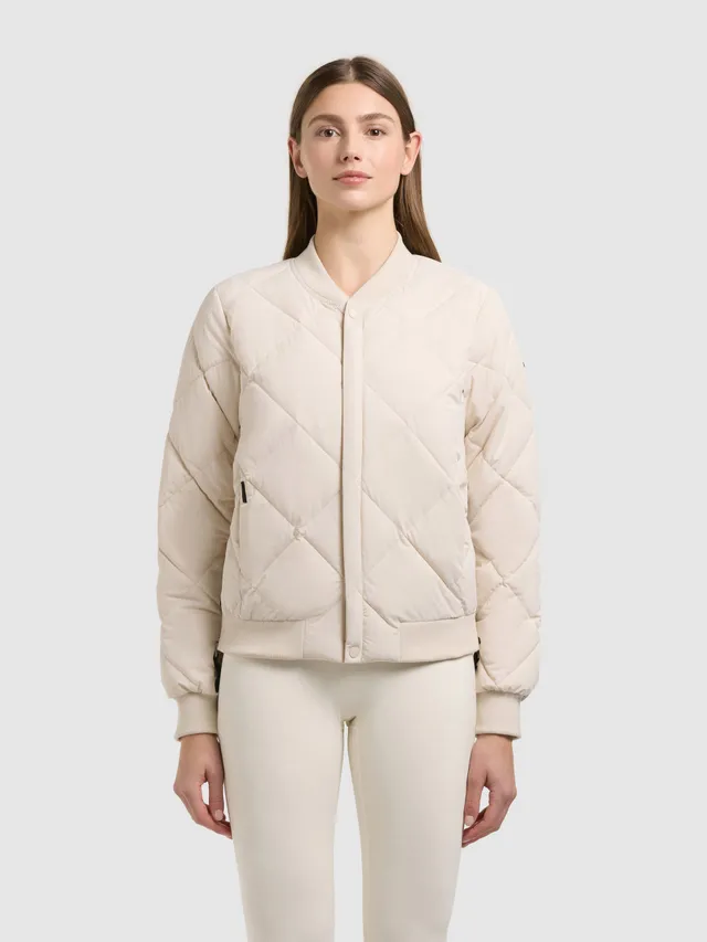 khujo-jacke-ange2-oat-white-bomber-steppjacke-kurz-regular-fit image 1
