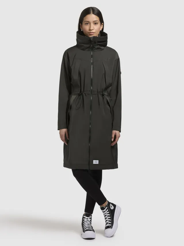 khujo-loulou-damen-coat-windbreaker-kurz-dark-green image 1