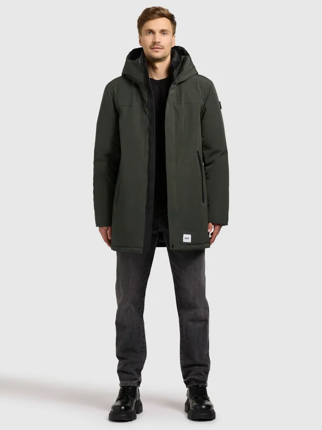 khujo-jacke-kann-dark-green-parka-wattiert image 1