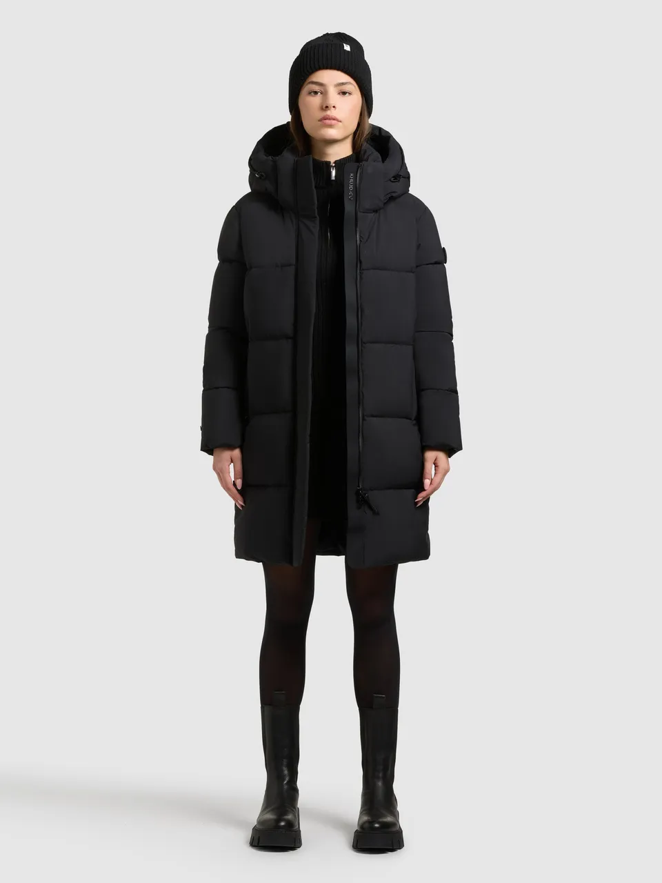 khujo-coat-haya2-matt-black image 1
