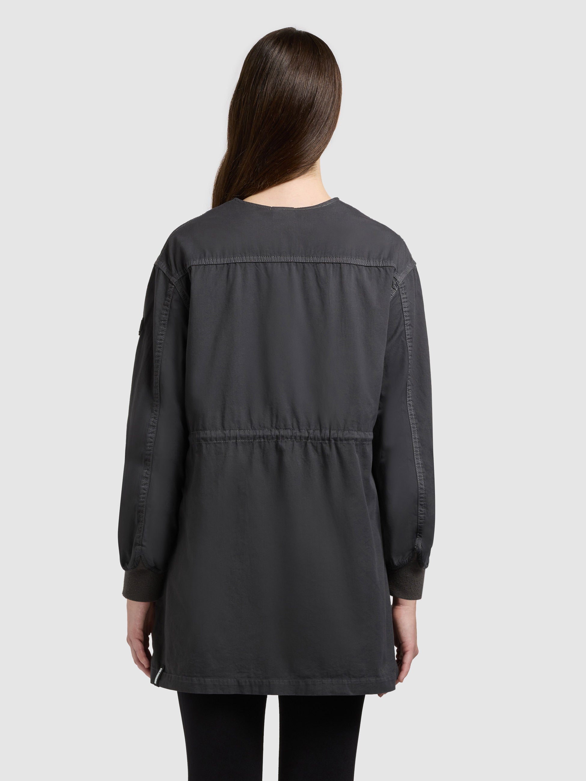 khujo-mantel-jayla-slate-grey-sommermantel-damen-aus-baumwoll-twill image 3