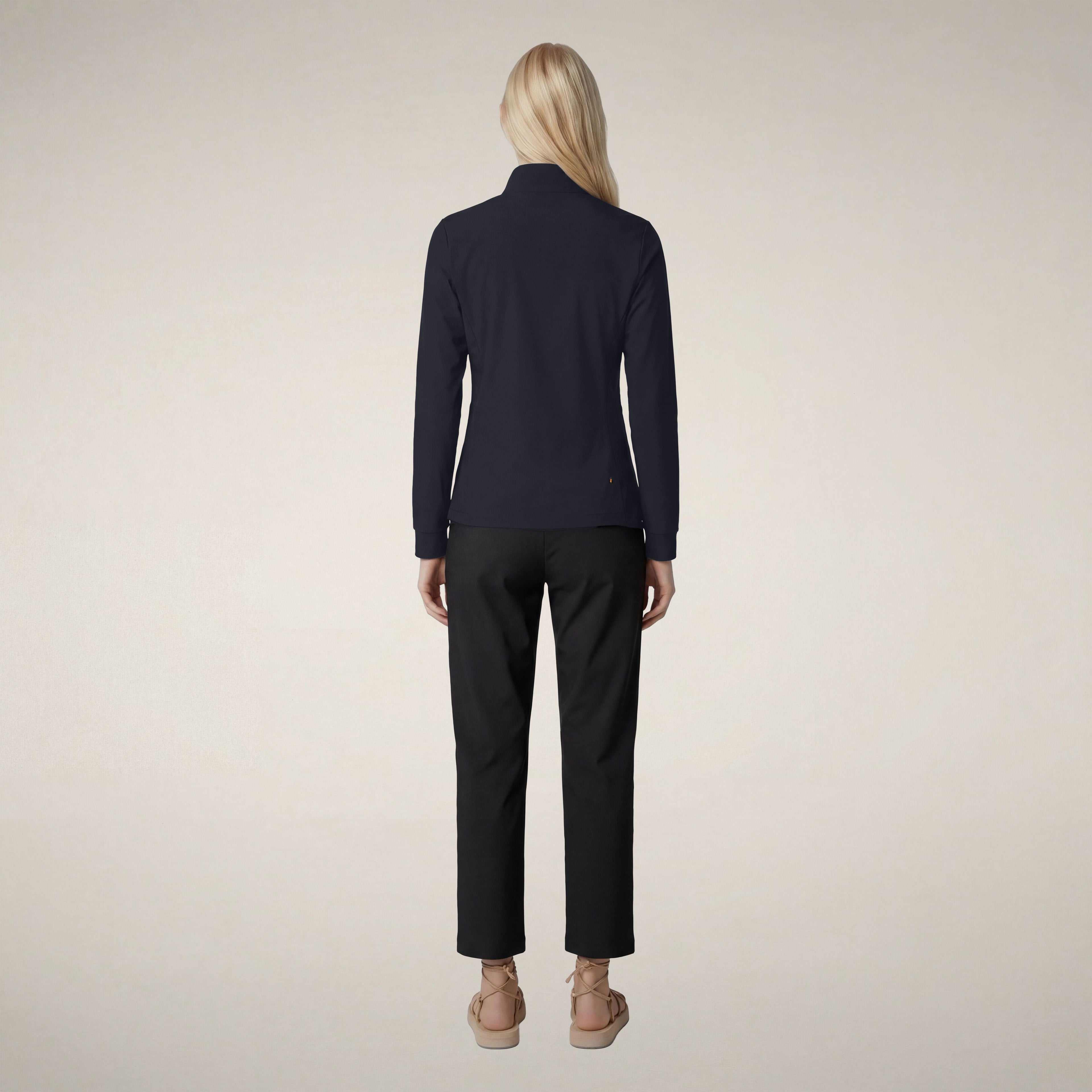 save-the-duck-pella-track-jacket-damen-blu-nero-smartleisure-zip-sweatshirt image 2