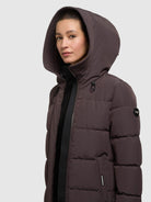 khujo-coat-claresse2-moody-plum-wadenlanger-damen-steppmantel image 7