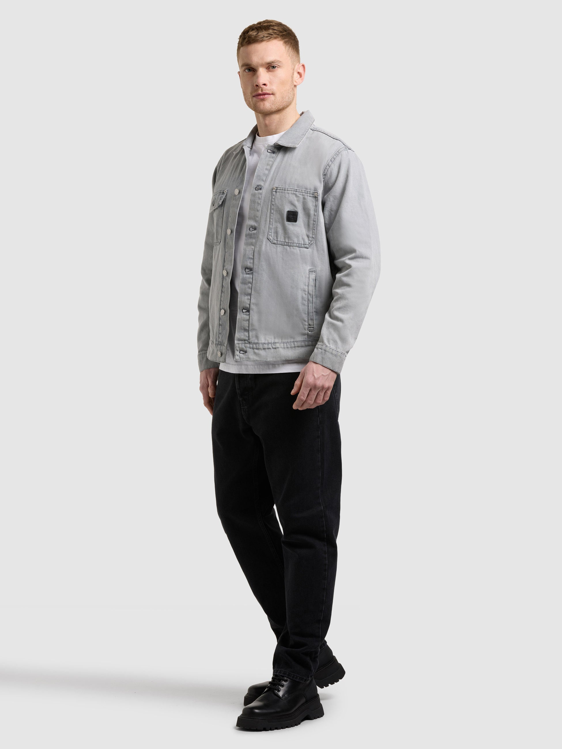 khujo-jacke-ronny-light-grey-baumwolljacke-workwear image 2