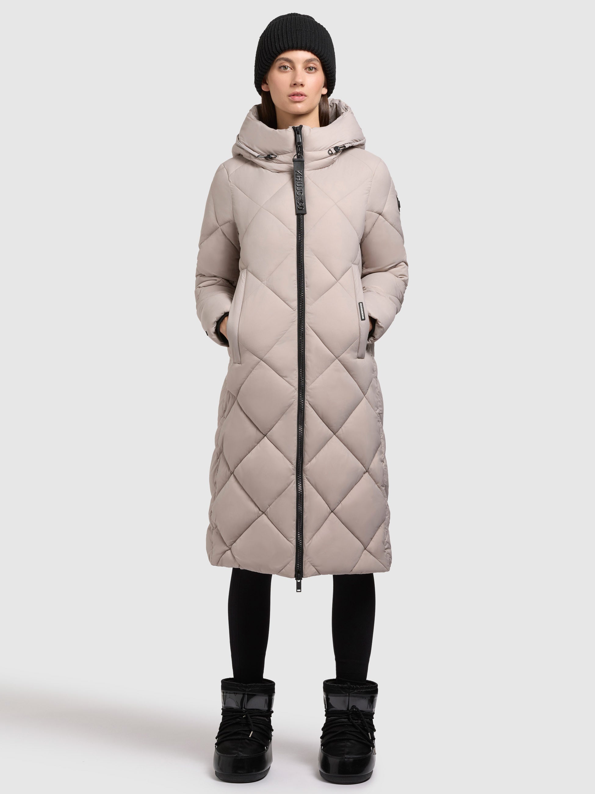 khujo-coat-salia-light-beige-wadenlanger-steppmantel-damen-wattiert image 1